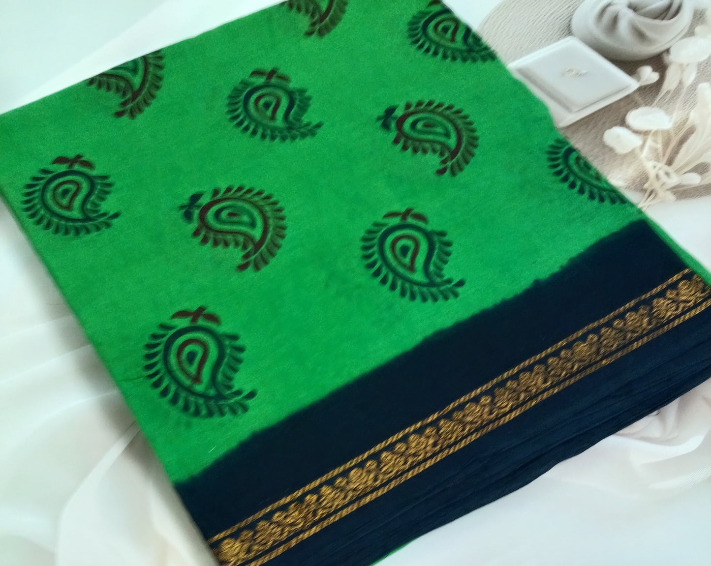 Sungudi Pure Cotton Saree