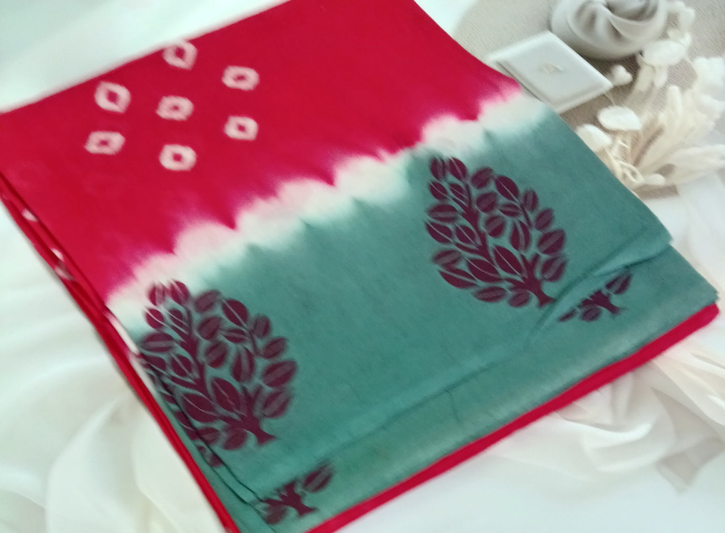 Bandhini Pure Cotton Saree