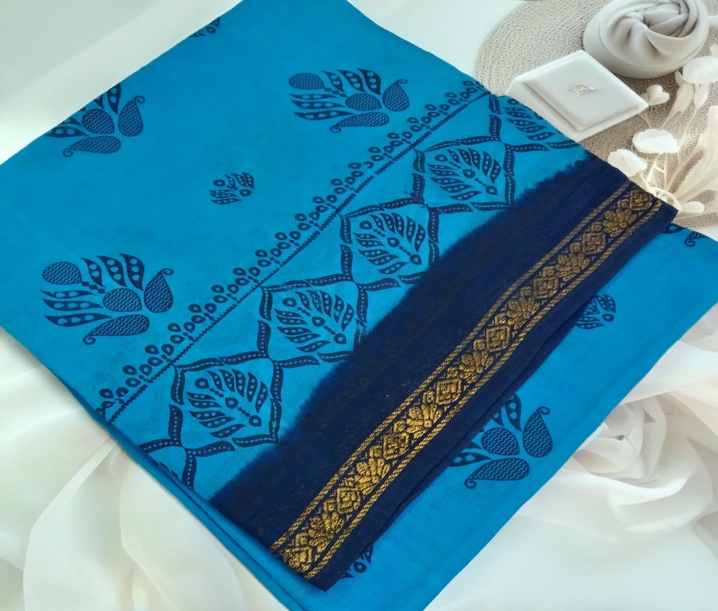 Sungudi Pure Cotton Saree