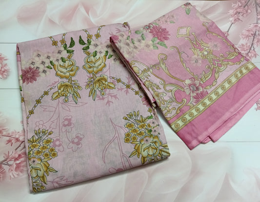 Women's Cotton Print Unstitched Salwar Suit Material