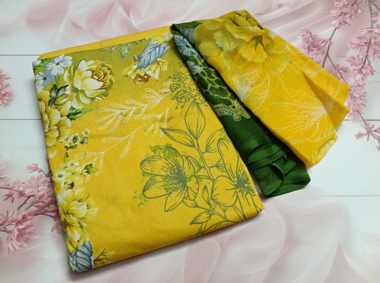 Women's Cotton Print Unstitched Salwar Suit Material