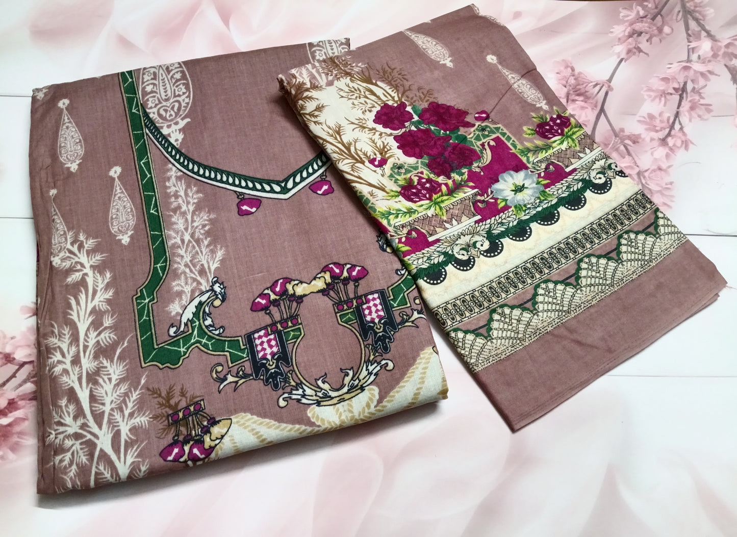 Women's Cotton Print Unstitched Salwar Suit Material