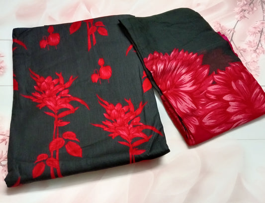Women's Cotton Print Unstitched Salwar Suit Material