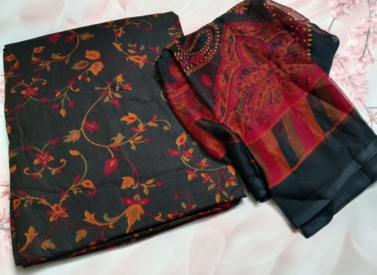 Women's Cotton Print Unstitched Salwar Suit Material