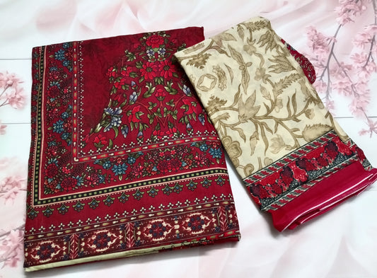 Women's Cotton Print Unstitched Salwar Suit Material