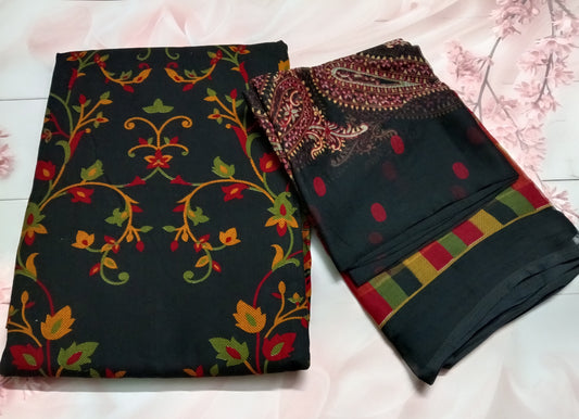 Women's Cotton Print Unstitched Salwar Suit Material