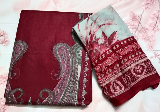 Women's Cotton Print Unstitched Salwar Suit Material