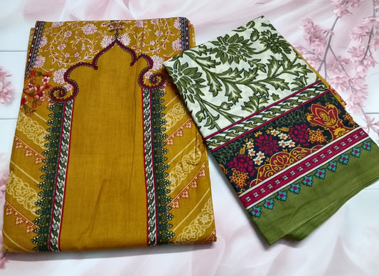 Women's Cotton Print Unstitched Salwar Suit Material