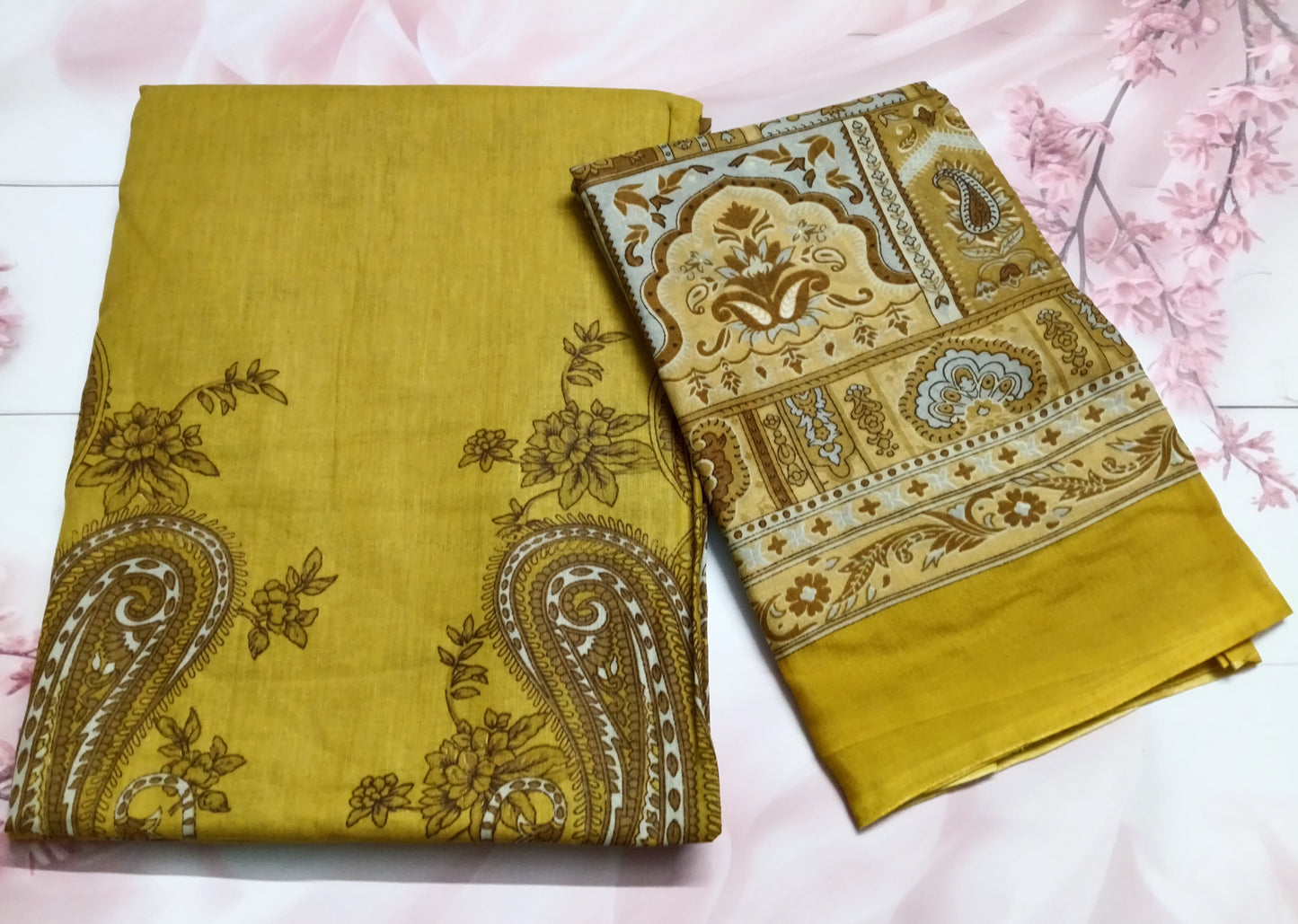 Women's Cotton Print Unstitched Salwar Suit Material