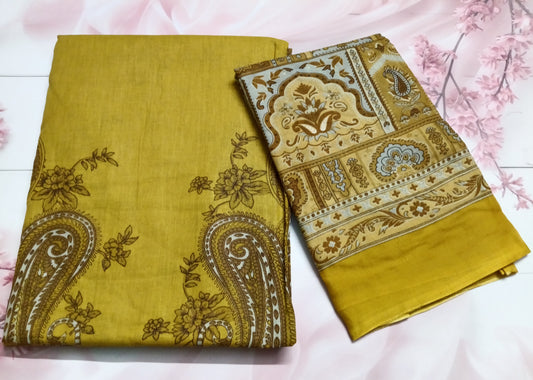 Women's Cotton Print Unstitched Salwar Suit Material