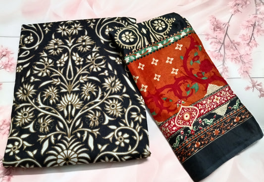 Women's Cotton Print Unstitched Salwar Suit Material