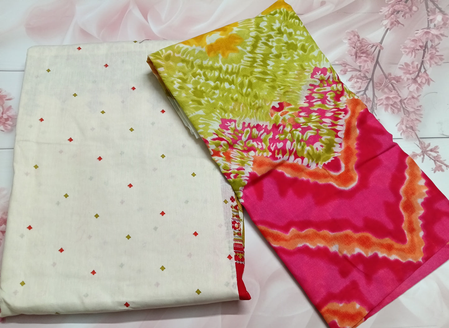 Women's Cotton Print Unstitched Salwar Suit Material