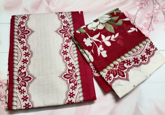 Women's Cotton Print Unstitched Salwar Suit Material