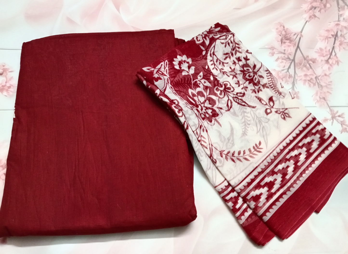 Women's Cotton Print Unstitched Salwar Suit Material