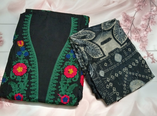Women's Cotton Print Unstitched Salwar Suit Material