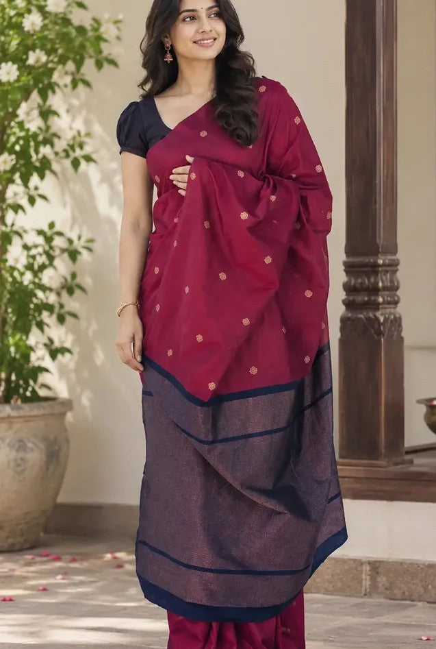 Soft Silk Saree with Unstitched Blouse Piece
